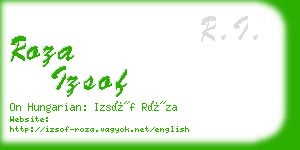 roza izsof business card